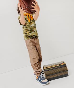 Pantalon cargo taille élastiquée garçon vue1 - GEMO (ENFANT) - GEMO