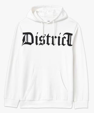 Sweat à capuche avec inscription XXL homme vue4 - GEMO (HOMME) - GEMO