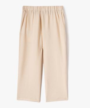 Pantalon fluide coupe large avec taille élastique fille vue3 - GEMO 4G FILLE - GEMO