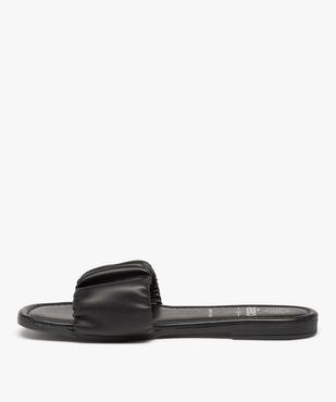 Mules femme à talon plat et bride unie froncée vue3 - GEMO (CASUAL) - GEMO