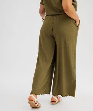 Pantalon ample à ceinture élastique femme grande taille vue3 - GEMO 4G GT - GEMO