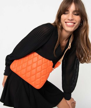 Sac femme aspect matelassé avec bandoulière tissée vue5 - GEMO (ACCESS) - GEMO