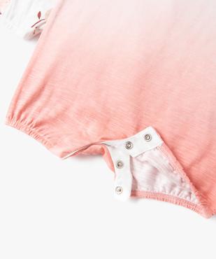 Combishort avec volants aux emmanchures bébé fille (lot de 3) vue3 - GEMO(BB COUCHE) - GEMO