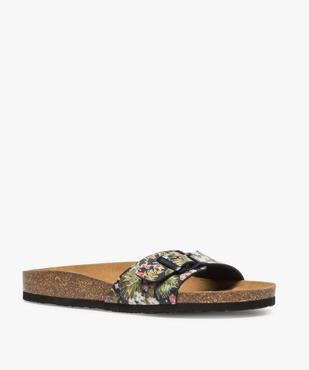 Mules femme à talon plat et bride ajustable vue2 - GEMO (CASUAL) - GEMO