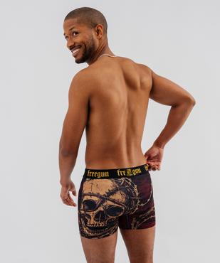 Boxer en microfibre motif tête de mort homme - Freegun vue1 - FREEGUN - GEMO