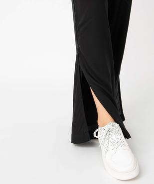 Pantalon femme en toile fluide coupe ample fendu sur les côtés vue2 - GEMO(FEMME PAP) - GEMO