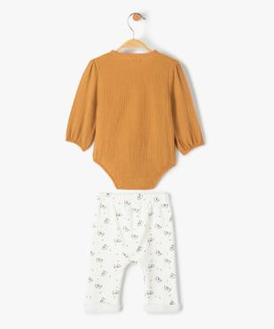 Ensemble bébé garçon 2 pièces : body + pantalon imprimé vue4 - GEMO(BB COUCHE) - GEMO