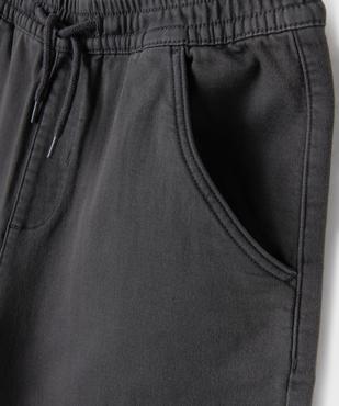 Bermuda skater en coton extensible au coloris unique garçon vue3 - GEMO (JUNIOR) - GEMO