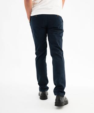 Pantalon chino coupe slim en coton stretch homme vue3 - GEMO (HOMME) - GEMO