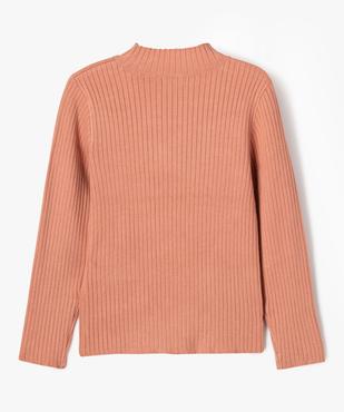 Pull en maille côtelée à col montant fille vue3 - GEMO 4G FILLE - GEMO