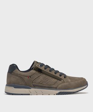 Baskets basses de ville à lacets et zip homme - Urban Steps vue1 - URBAN STEPS - GEMO