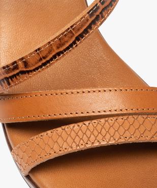 Sandales femme à talon carré et brides en cuir – Tanéo vue6 - TANEO - GEMO