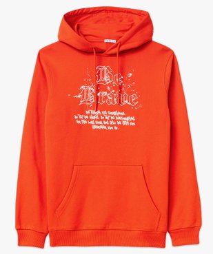 Sweat à capuche avec inscriptions homme vue4 - GEMO (HOMME) - GEMO