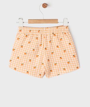 Short en maille gaufrée extensible bébé fille vue3 - GEMO(BEBE DEBT) - GEMO