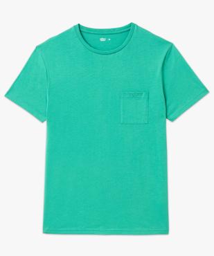 Tee-shirt à manches courtes avec poche poitrine homme vue4 - GEMO 4G HOMME - GEMO