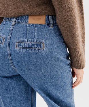 Jean wide leg en coton à poches plaquées femme vue5 - GEMO 4G FEMME - GEMO