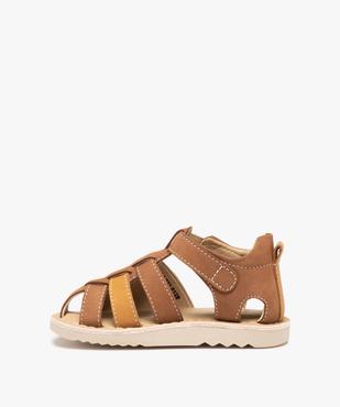 Sandales bébé garçon à brides multiples en cuir – NA! vue3 - NA! - GEMO