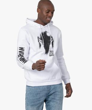 Sweat homme à capuche avec motif monochrome - Star Wars vue1 - THE MANDALORIAN - GEMO