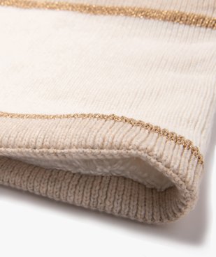 Echarpe snood bicolore avec liserés pailletés femme vue2 - GEMO (ACCESS) - GEMO