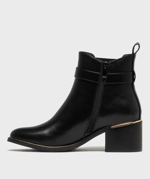 Boots à talon et bout amande fermeture zippée et détails brillants femme vue3 - VALENTINA BALDA - GEMO