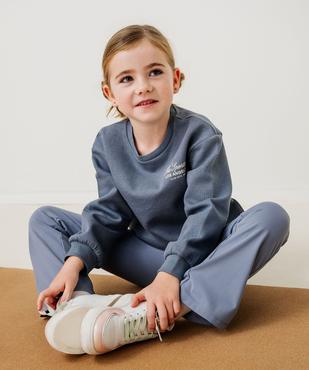 Sweat molletonné avec inscriptions fille vue5 - GEMO 4G FILLE - GEMO