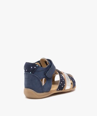 Sandales bébé fille dessus cuir à contrefort fermé – NA! vue4 - NA! - GEMO