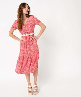 Robe femme longue à motifs fleuris vue1 - GEMO(FEMME PAP) - GEMO