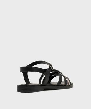 Sandales plates à brides entrelacées femme vue4 - FOLLOW ME - GEMO