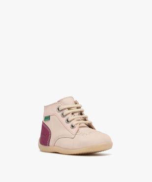 Chaussures premiers pas bottillons en cuir bébé fille - Kickers vue2 - KICKERS - GEMO