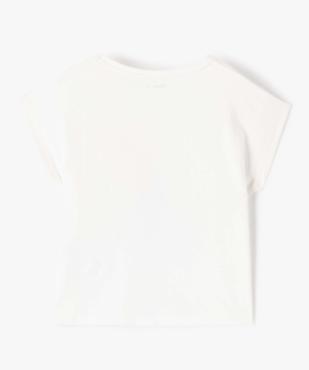 Tee-shirt fille ample à manches courtes avec motif pailleté vue3 - GEMO (ENFANT) - GEMO