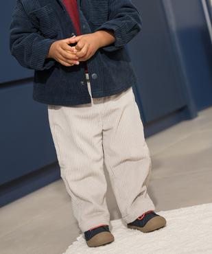 Pantalon droit en velours côtelé à taille élastiqué bébé garçon vue4 - GEMO(BEBE DEBT) - GEMO