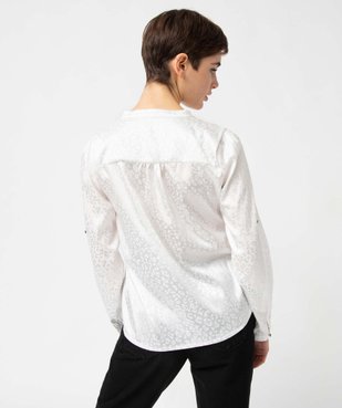 Blouse femme satinée avec manches retroussables vue3 - GEMO(FEMME PAP) - GEMO