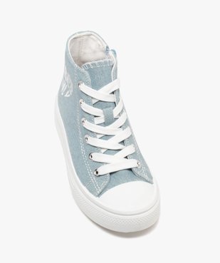Baskets montantes en toile avec lacets et zip fille vue6 - LOVELY WINGS - GEMO
