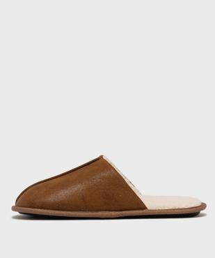 Chaussons mules doublés sherpa homme vue9 - GEMO 4G HOMME - GEMO