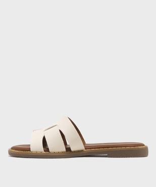 Mules femme plates dessus larges brides unies vue4 - FOLLOW ME - GEMO