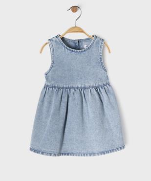 Robe en jean sans manches bébé fille vue1 - GEMO(BEBE DEBT) - GEMO