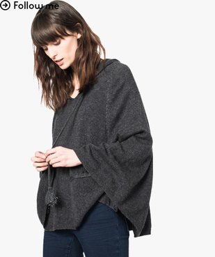Poncho à capuche détails irisés - Mystery Jane vue1 - FOLLOW ME 2 - GEMO