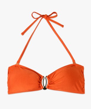 Haut de maillot de bain forme bandeau en maille scintillante femme vue4 - GEMO 4G FEMME - GEMO