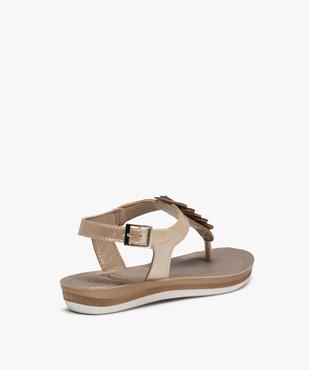 Sandales femme métallisées à bride entre-doigts tressée vue4 - GEMO (CASUAL) - GEMO