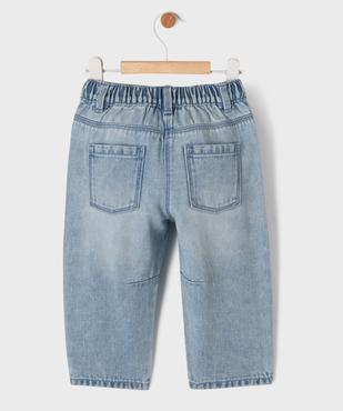 Jean barrel avec étoiles brodées bébé fille vue3 - GEMO(BEBE DEBT) - GEMO