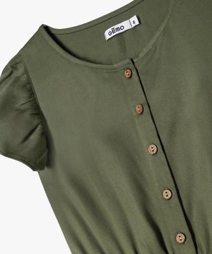 Combinaison pantalon fluide à manches volantées fille vue2 - GEMO (ENFANT) - GEMO