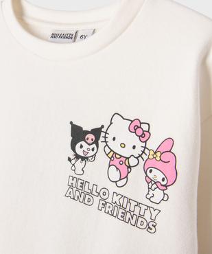 Sweat à motif poitrine et dos fille - Hello Kitty vue2 - HELLO KITTY - GEMO