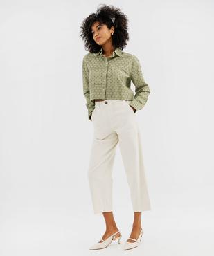 Chemise manches longues coupe courte en broderie anglaise femme vue4 - GEMO(FEMME PAP) - GEMO