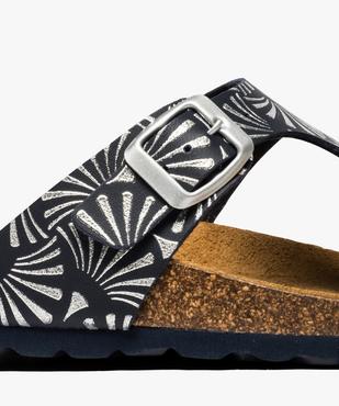 Sandales femme à bride entre-doigts en T et motifs pailletés vue6 - GEMO (CASUAL) - GEMO