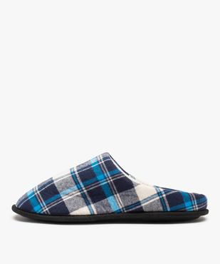Chaussons homme mules plates à carreaux vue3 - GEMO 4G HOMME - GEMO