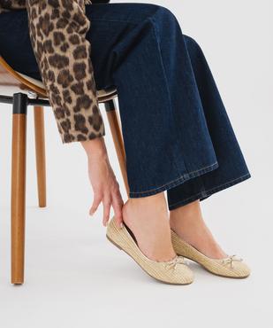 Ballerines scintillantes aspect raphia femme - Valentina Baldano vue1 - VALENTINA BALDA - GEMO