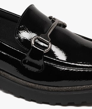 Mocassins femme vernis à semelle crantée avec liseré pailleté vue7 - FOLLOW ME G4G - GEMO