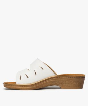 Mules femme confort unies à talon sabot vue3 - GEMO (CONFORT) - GEMO