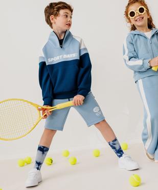 Bermuda en maille extensible à taille élastiquée garçon vue1 - GEMO (ENFANT) - GEMO