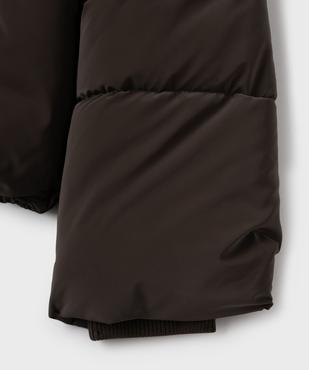 Doudoune à capuche en matière déperlante aspect velouté fille vue4 - GEMO (JUNIOR) - GEMO